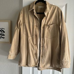 Madewell natural dyed shirt jacket in denim
